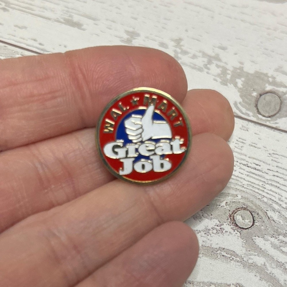 Vintage Walmart Great Job Employee Recognition Enamel Pin Badge - Picture 2 of 3